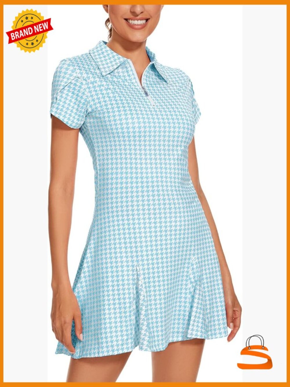 Athletic Dress with Shorts and Pockets Flowy Golf Tennis